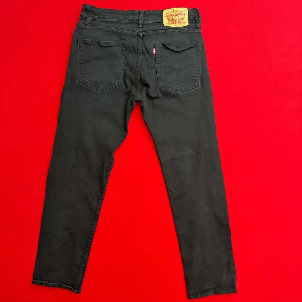 Levis 511 Jeans Mens 34x34 Black Straight Leg Mid Rise Medium Wash‎ Slim Denim